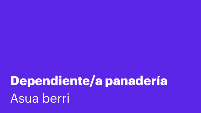 Dependiente/a panadería