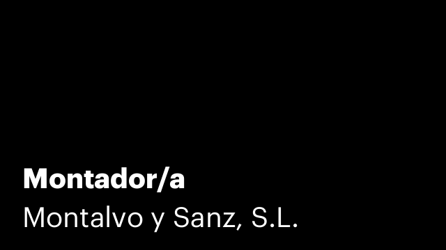 Montador/a