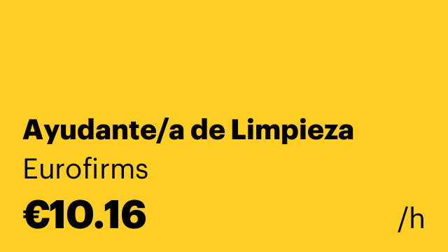 Ayudante/a de Limpieza