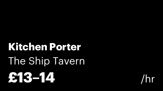 Kitchen Porter