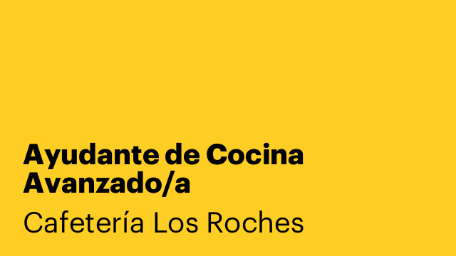 Ayudante de Cocina Avanzado/a