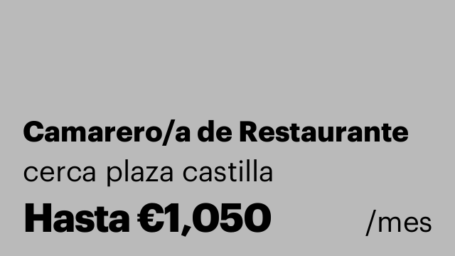 Camarero/a de Restaurante