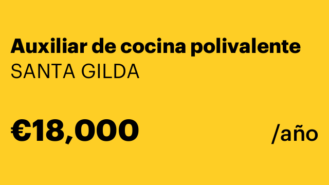 Auxiliar de cocina polivalente