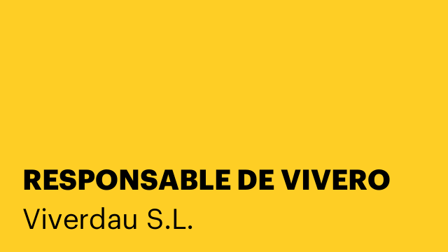 RESPONSABLE DE VIVERO