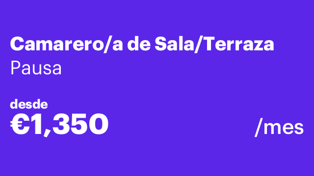 Camarero/a de Sala/Terraza