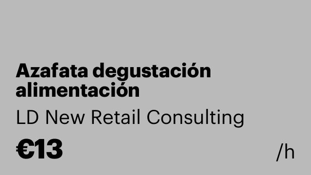 Azafata degustación alimentación