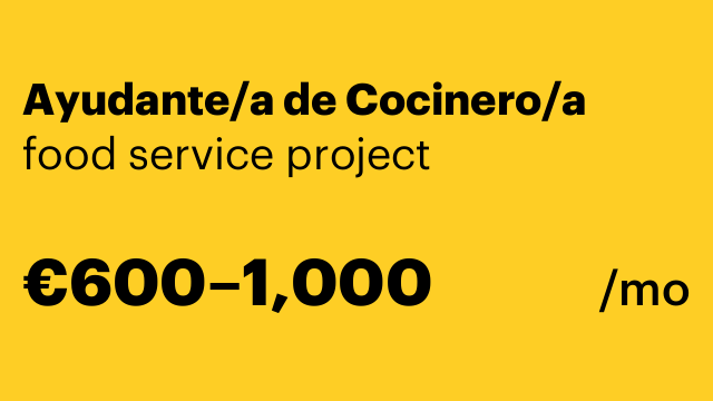 Ayudante/a de Cocinero/a