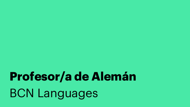 Profesor/a de Alemán