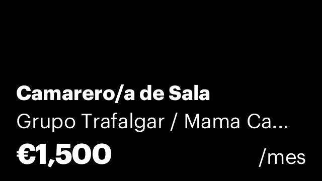 Camarero/a de Sala