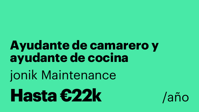 Ayudante de camarero y ayudante de cocina