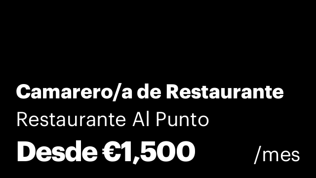Camarero/a de Restaurante