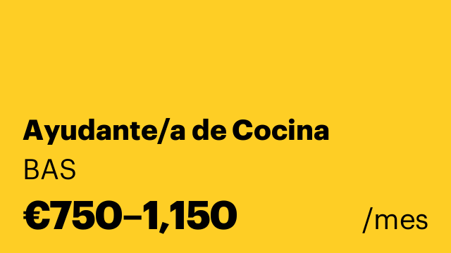 Ayudante/a de Cocina