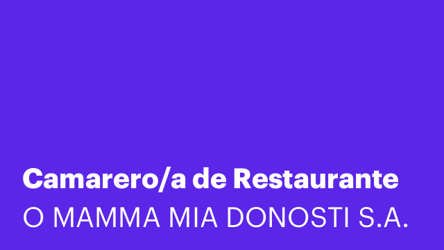 Camarero/a de Restaurante