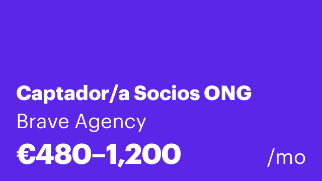 Captador/a Socios ONG