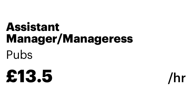 Assistant Manager/Manageress