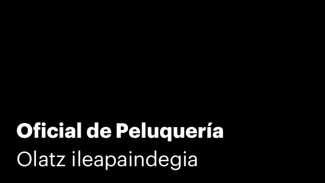 Oficial de Peluquería