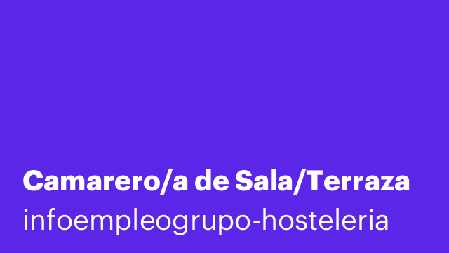 Camarero/a de Sala/Terraza