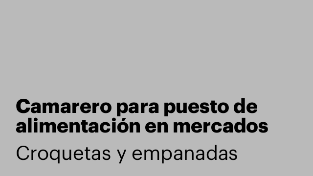 Camarero para puesto de alimentación en mercados medievales
