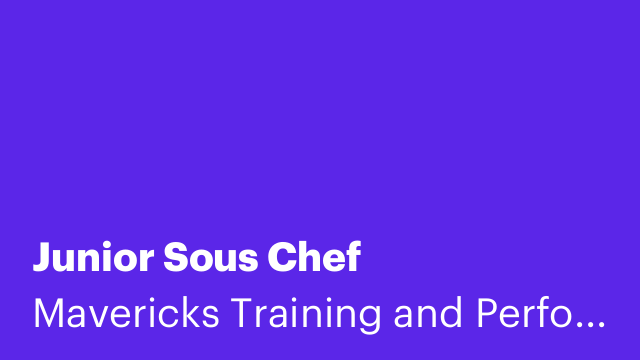 Junior Sous Chef