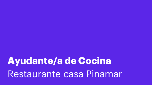 Ayudante/a de Cocina