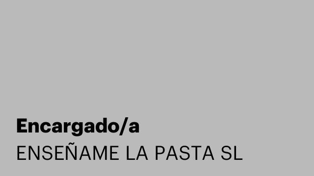 Encargado/a