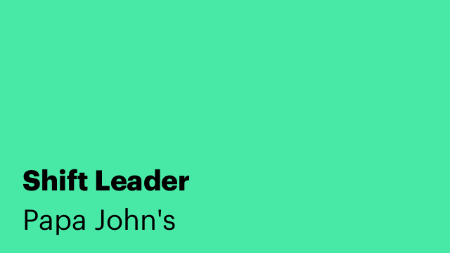 Shift Leader