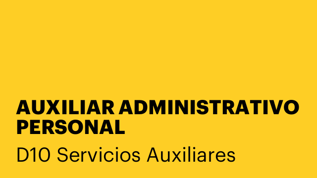 AUXILIAR ADMINISTRATIVO PERSONAL