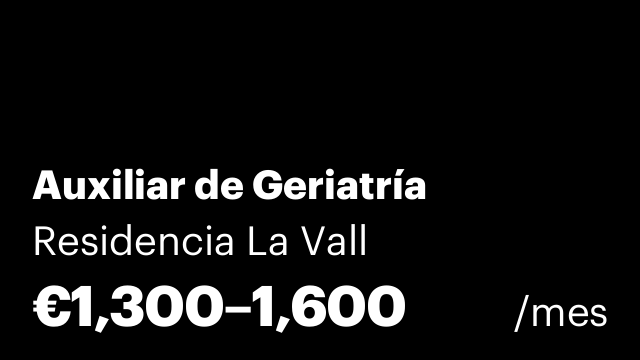 Auxiliar de Geriatría