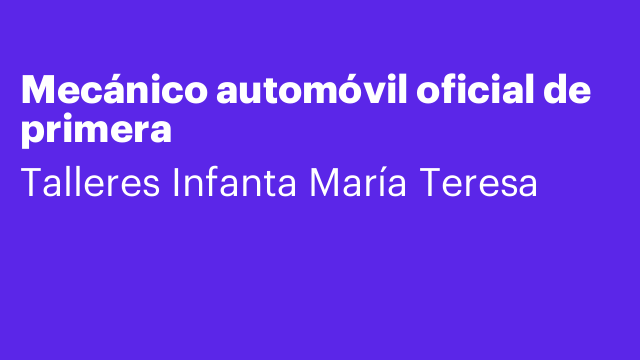 Mecánico automóvil oficial de primera