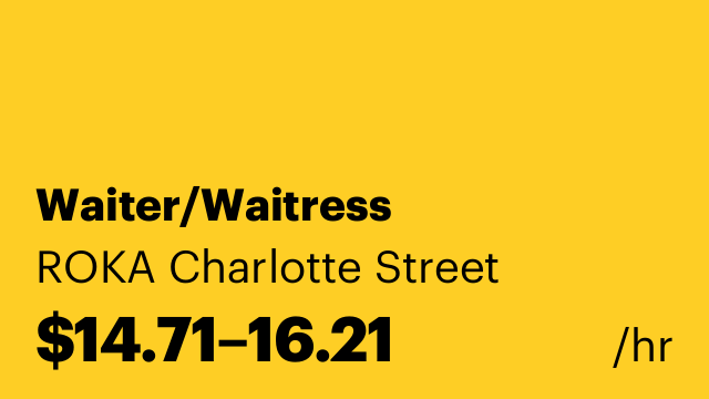 Waiter/Waitress