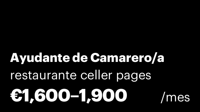 Ayudante de Camarero/a