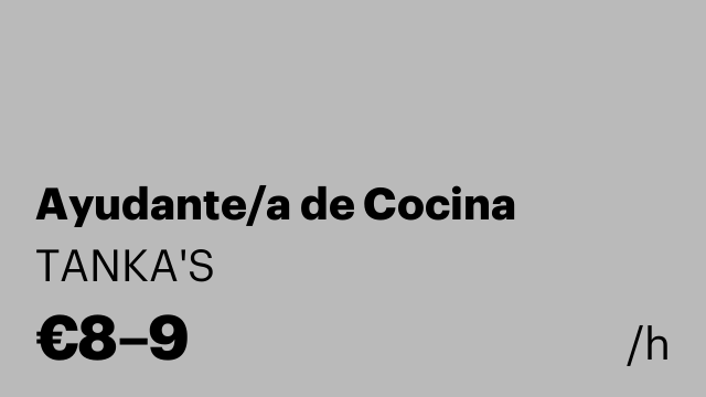 Ayudante/a de Cocina