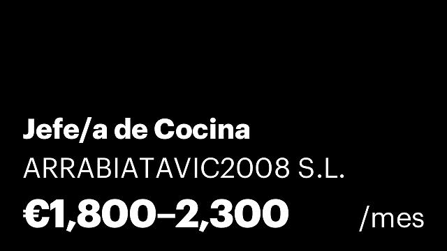 Jefe/a de Cocina