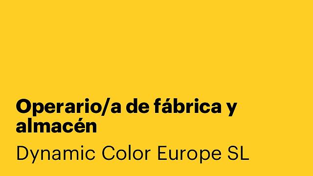 Operario/a de fábrica y almacén