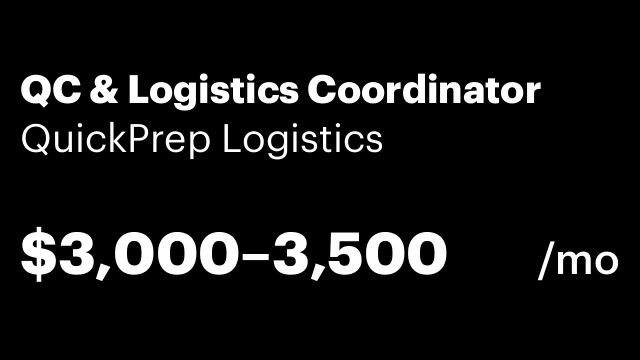 QC & Logistics Coordinator