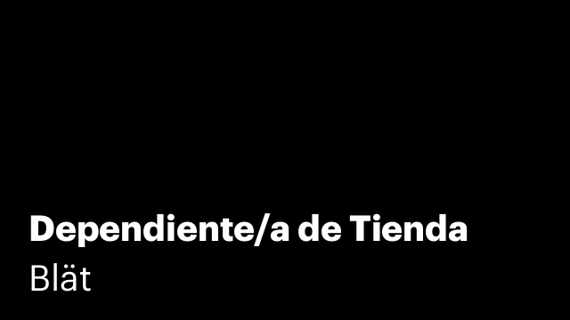 Dependiente/a de Tienda