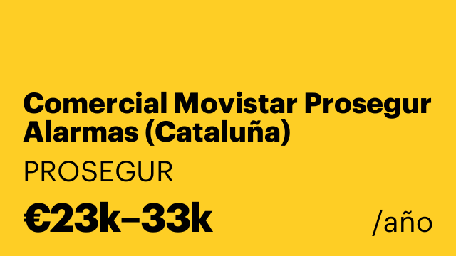 Comercial Movistar Prosegur Alarmas (Cataluña)