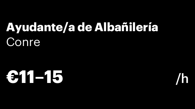 Ayudante/a de Albañilería