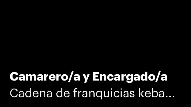 Camarero/a y Encargado/a