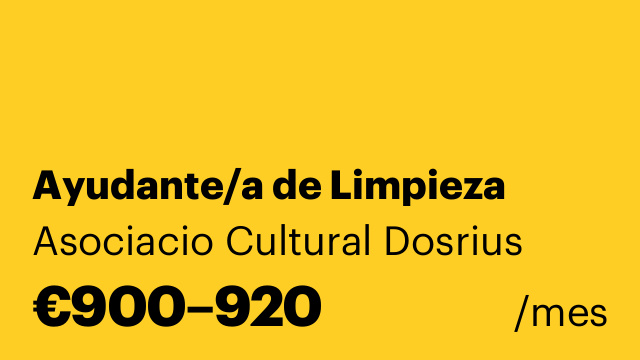 Ayudante/a de Limpieza