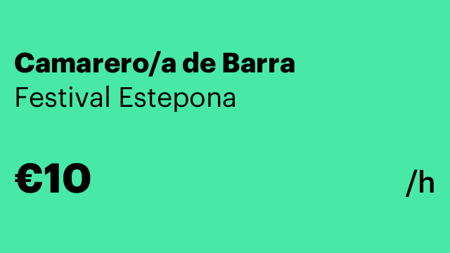 Camarero/a de Barra