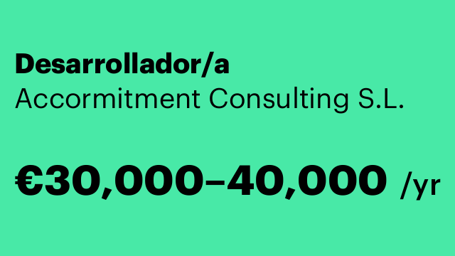 Desarrollador/a