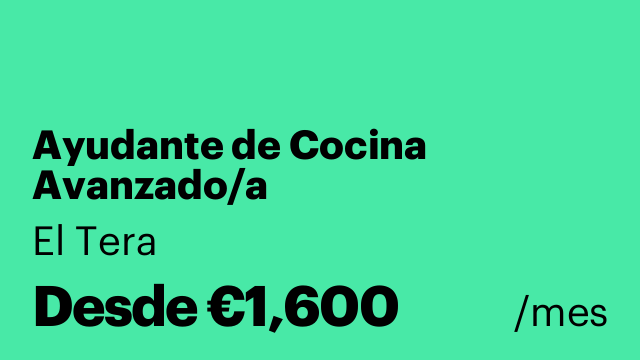 Ayudante de Cocina Avanzado/a