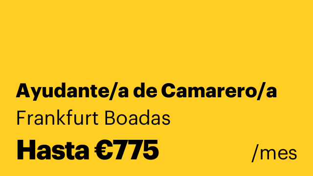 Ayudante/a de Camarero/a