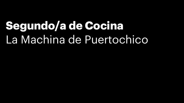 Segundo/a de Cocina
