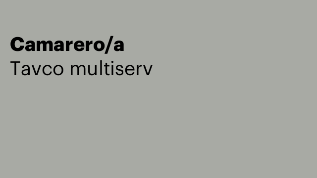 Camarero/a