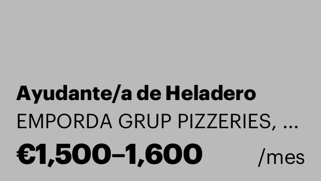 Ayudante/a de Heladero