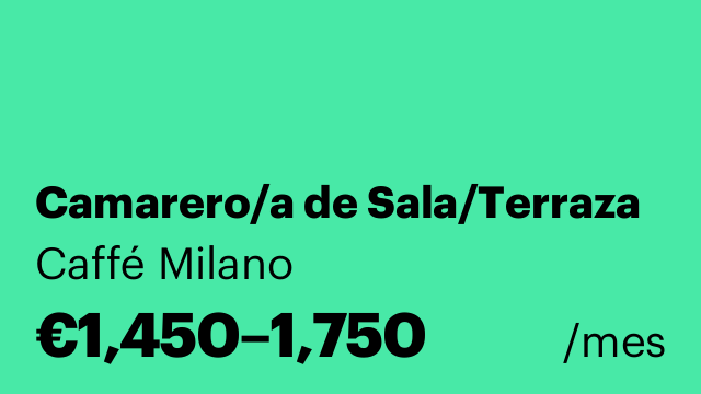 Camarero/a de Sala/Terraza