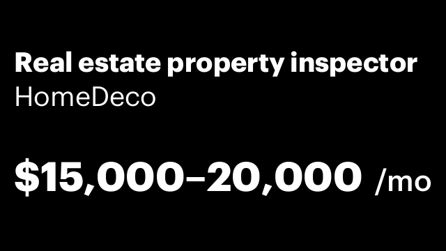 Real estate property inspector