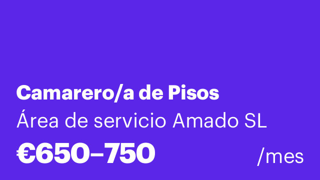 Camarero/a de Pisos